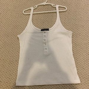 Ribbed button down tank